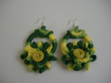 orecchini Green Flower